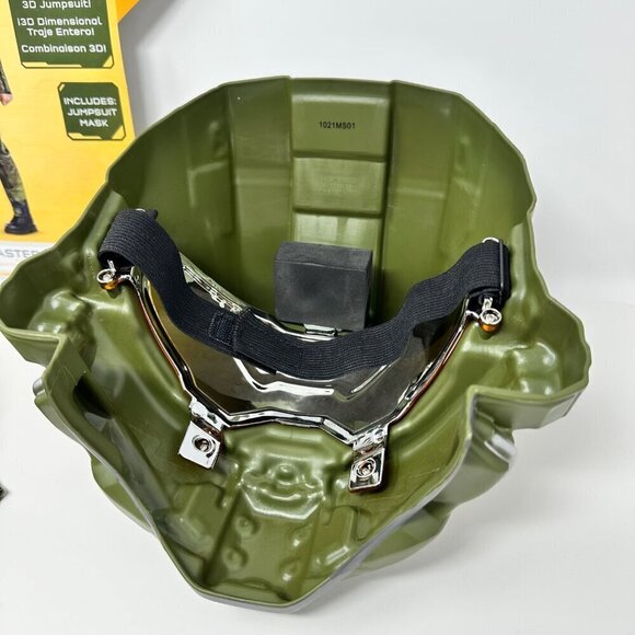 Halo Master Chief Halloween Costume 2 Piece Jumpsuit Mask Boy Medium (8-10) - Picture 4 of 9